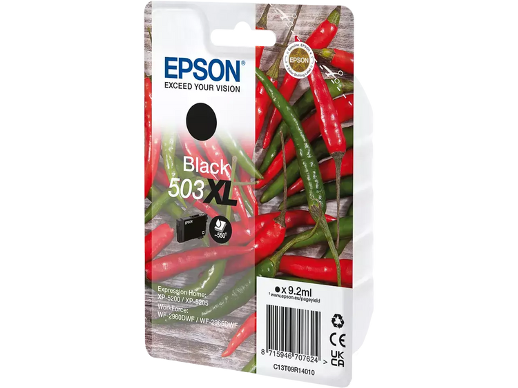 EPSON 503XL / T09R14 Druckerpatrone Schwarz – Original, 9,2 ml, ca. 550 Seiten