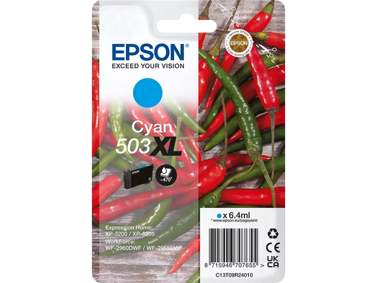 EPSON 503XL / T09R24 Druckerpatrone Cyan – Original, 6,4 ml, ca. 470 Seiten