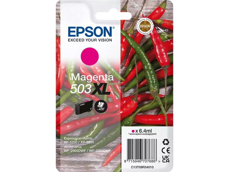 EPSON 503XL / T09R34 Druckerpatrone Magenta – Original, 6,4 ml, ca. 470 Seiten