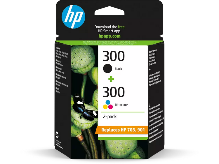 Ersatz für HP 300 (CN637EE) Schwarz & Color Druckerpatronen – 2er-Set Originalqualität