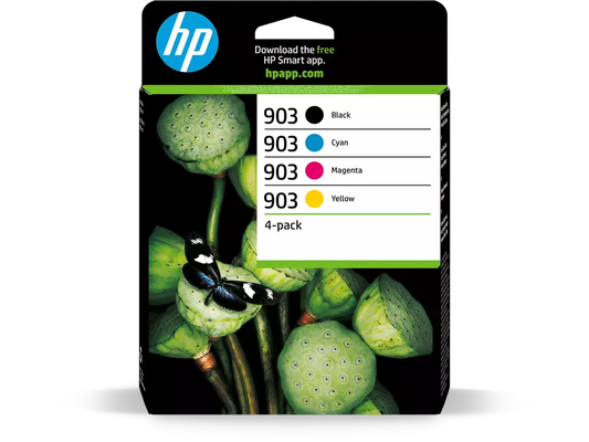 HP 903 Original Druckerpatronen 4er-Set – Schwarz, Cyan, Magenta, Gelb für OfficeJet Pro 6900