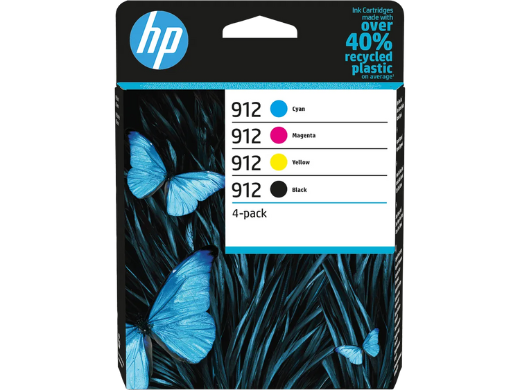 HP 912 (6ZC74AE) schwarz, cyan, magenta, gelb Druckerpatronen, 4er-Set