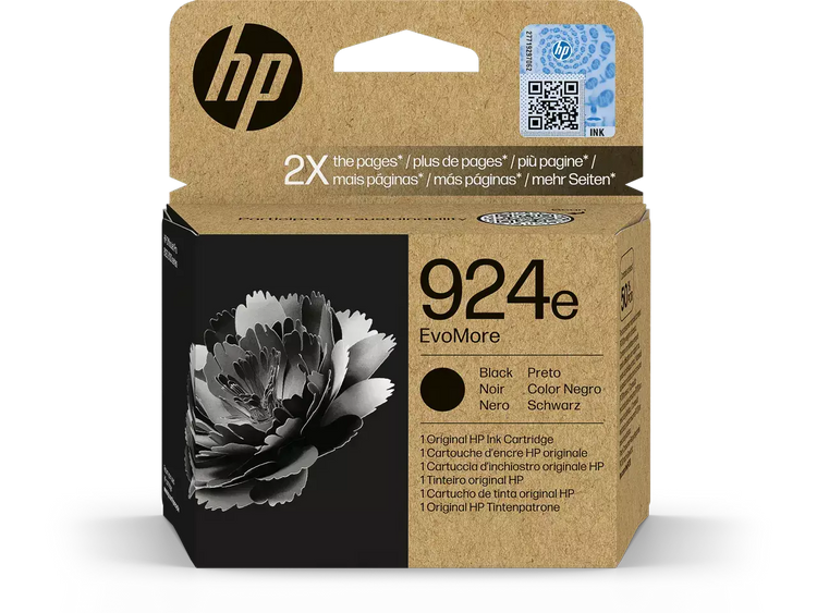 HP 924e (4K0V0NE) Original Druckerpatrone Schwarz – ca. 1.000 Seiten, Instant Ink-fähig