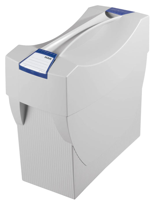 HAN Hängeregistraturbox ohne Mappen Swing grau mit Deckel für 20 Hängemappen oder 3 schmale Ordner