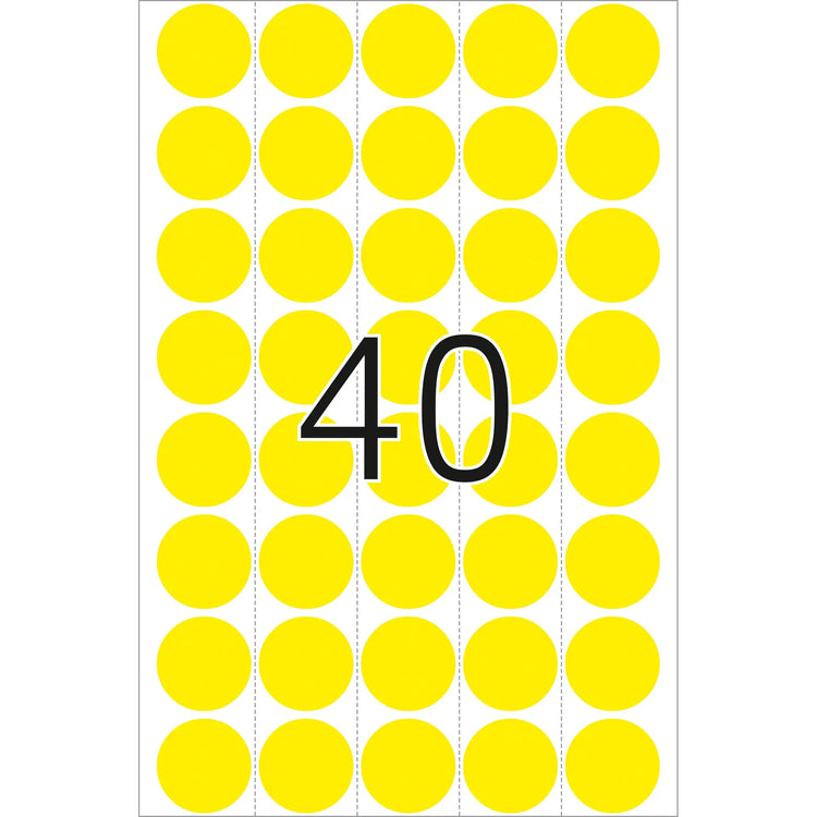 HERMA Klebepunkte 2251 gelb Ø 19,0 mm