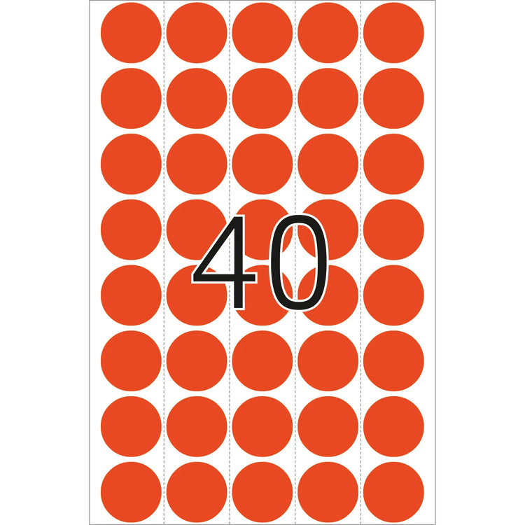 HERMA Klebepunkte 2252 rot Ø 19,0 mm