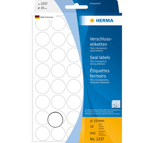 640 HERMA Folienetiketten 2257 transparent