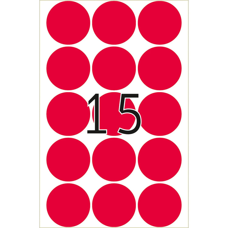 HERMA Klebepunkte 2276 leuchtrot Ø 32,0 mm