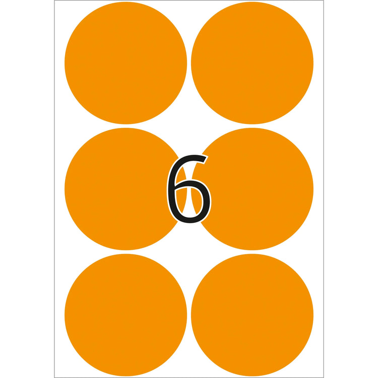 HERMA Klebepunkte 2284 leuchtorange Ø 50,0 mm