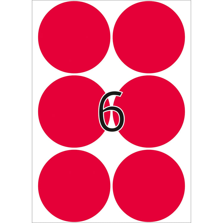 HERMA Klebepunkte 2286 leuchtrot Ø 50,0 mm