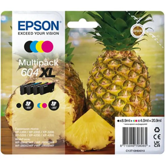 4 EPSON 604XL/T10H64 schwarz, cyan, magenta, gelb Druckerpatronen