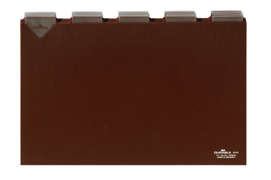 DURABLE Karteikartenregister A-Z, blanko, Jan.-Dez., 0-31 braun DIN A4 quer