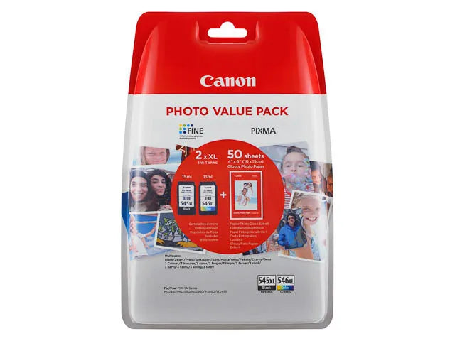 Canon TINTE PATRONEN PG-545 CL-546 XL PIXMA MG2450 MG2550 MX495 TS205 TS3350