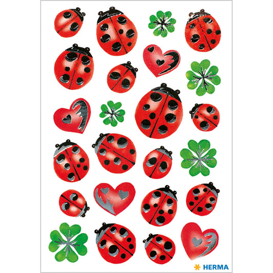 48 HERMA Aufkleber 3529 Marienkäfer