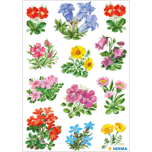 36 HERMA Aufkleber 3582 Gebirgsblumen