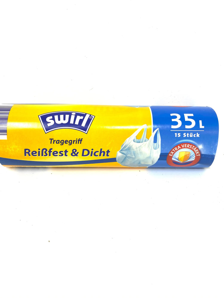 Swirl® 15 Tragegriff-Müllbeutel 35,0 l tropfsicher und reißfest