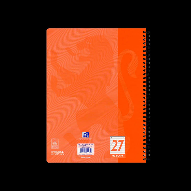 OXFORD Collegeblock touch DIN A4 liniert koralle 27, Sie erhalten 3 Blöcke