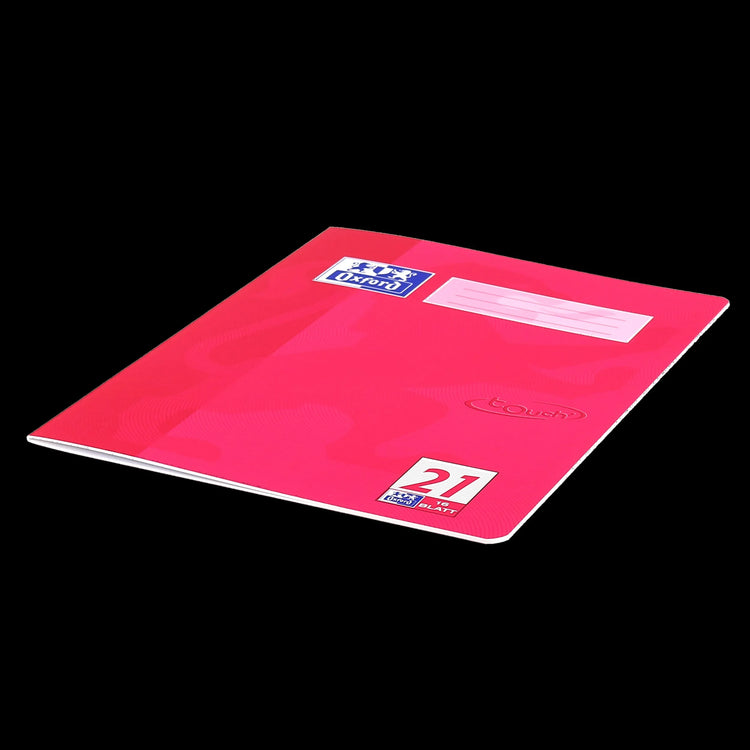 OXFORD Schulheft Touch Lineatur 21 liniert ohne Rand, A4, fuchsia, Sie erhalten 3 Hefte