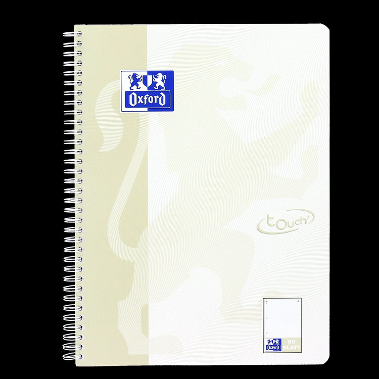 OXFORD Collegeblock Touch DIN A4 punktraster hell beige, Sie erhalten 3 Blöcke