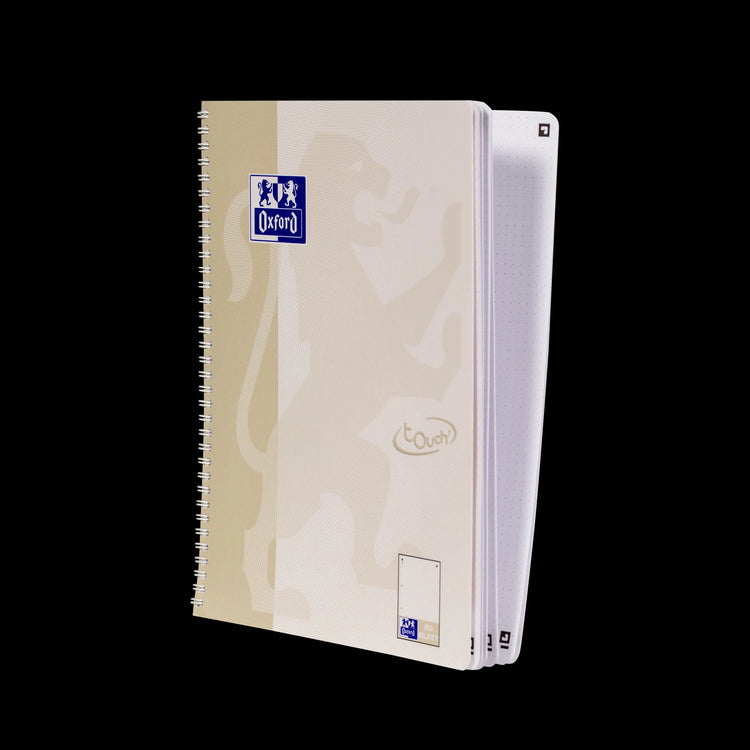 OXFORD Collegeblock Touch DIN A4 punktraster hell beige, Sie erhalten 3 Blöcke