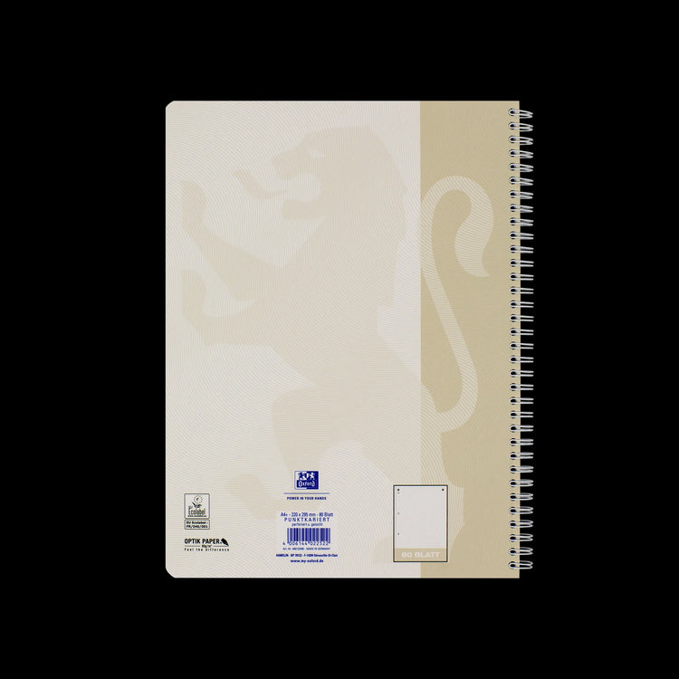 OXFORD Collegeblock Touch DIN A4 punktraster hell beige, Sie erhalten 3 Blöcke