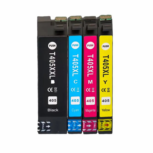4 kompatible Druckerpatronen von Wechselfaul als Ersatz für Epson 405XXL bk 405 XL c,y,m