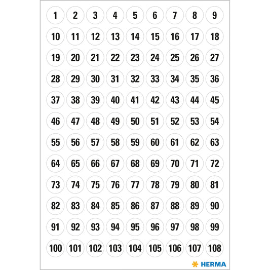 HERMA Klebenummern 4128 Zahlen
