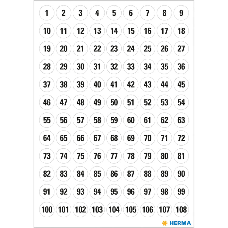 HERMA Klebenummern 4128 Zahlen