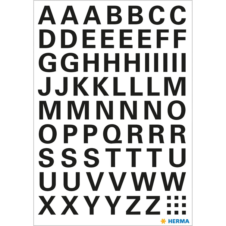 63 HERMA Klebebuchstaben 4158 Buchstaben A-Z