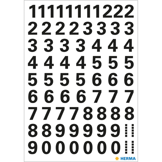 95 HERMA Klebenummern 4159 verschiedene Zahlen