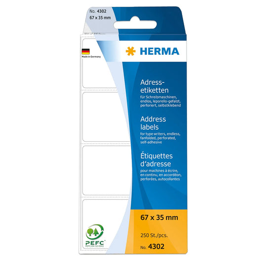 250 HERMA Adressetiketten 4302 weiß