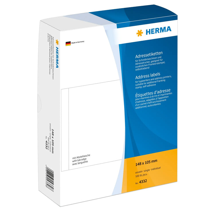 500 HERMA Adressetiketten 4332 weiß