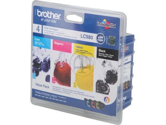 4 brother LC-980BK/C/M/Y schwarz, cyan, magenta, gelb Tintenpatronen
