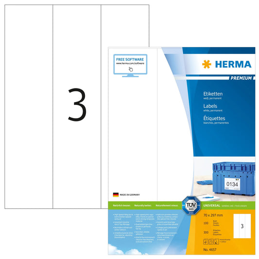 300 HERMA Etiketten 4657 weiß