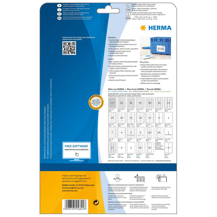 25 HERMA Etiketten 4824 weiß