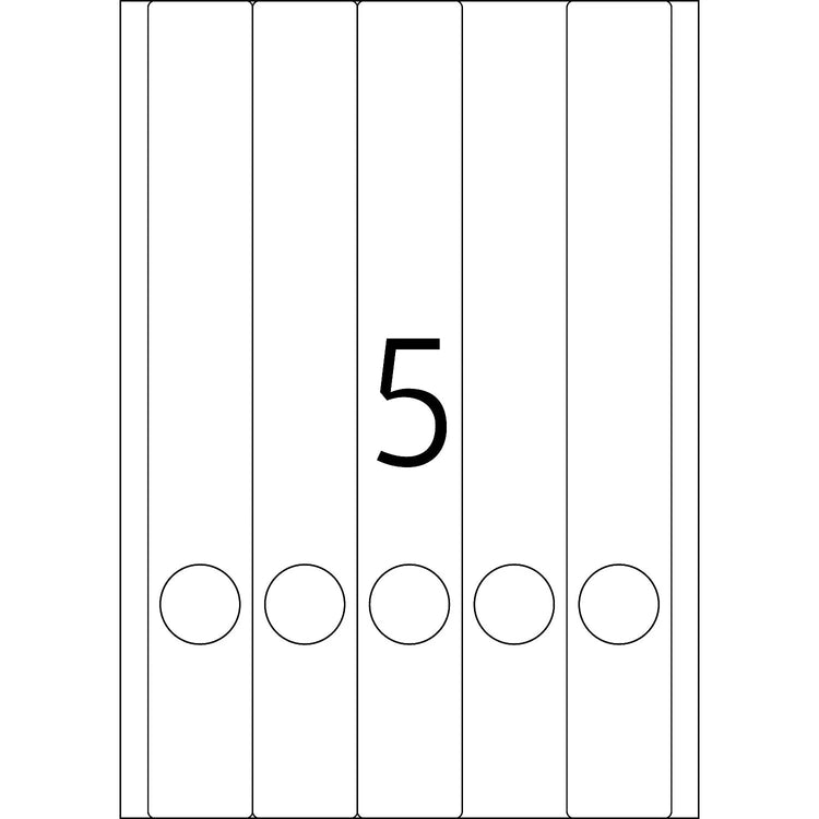 125 HERMA Ordneretiketten 4830 weiß für 4,0 - 5,0 cm Rückenbreite