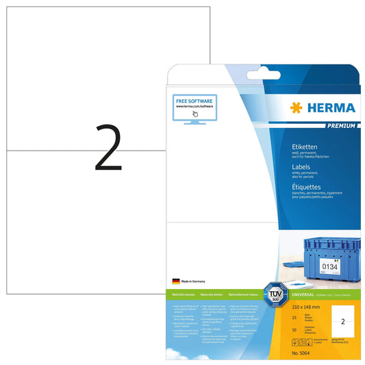 50 HERMA Etiketten 5064 weiß