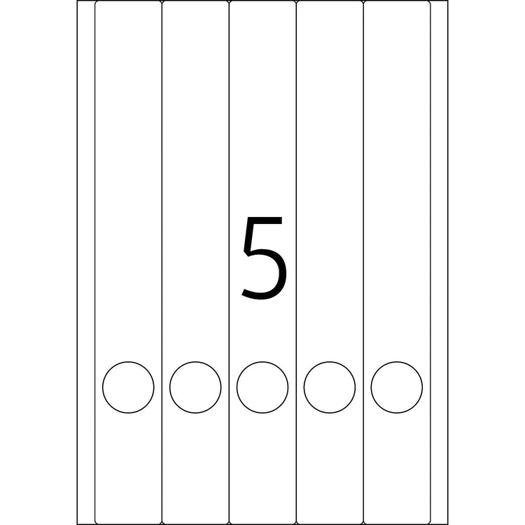 100 HERMA Ordneretiketten 5132 rot für 4,0 - 5,0 cm Rückenbreite