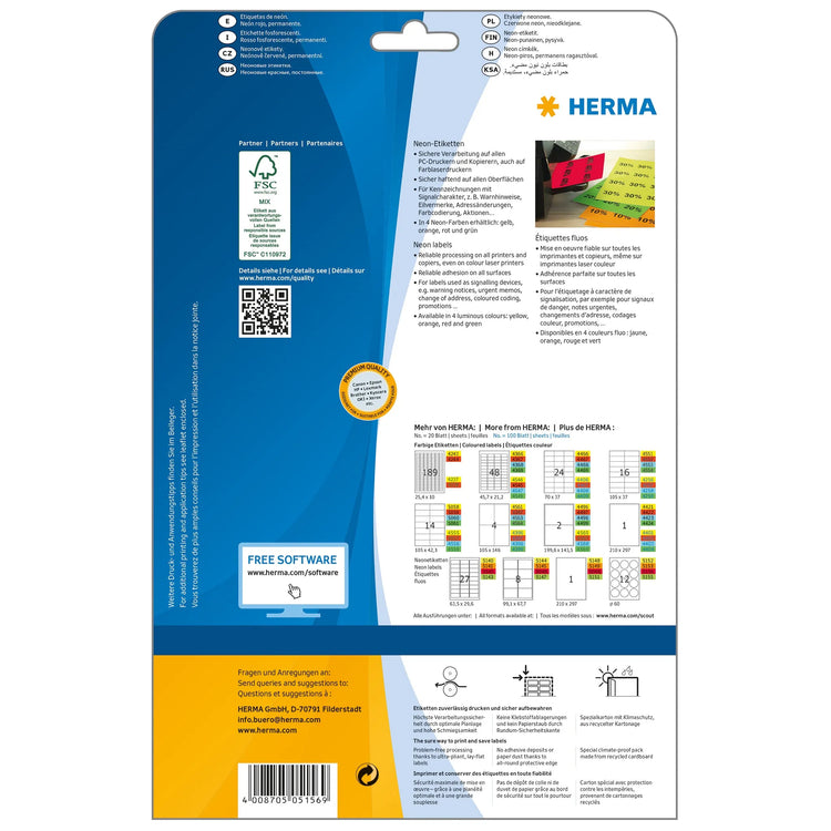 240 HERMA Etiketten 5156 rot