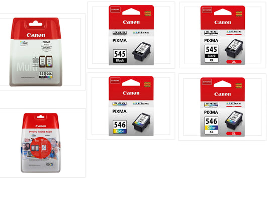 Canon TINTE PATRONEN PG-545 CL-546 XL PIXMA MG2450 MG2550 MX495 TS205 TS3350