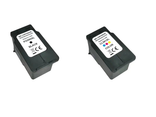 2 XL Druckerpatronen von Wechselfaul als Ersatz für Canon PG-560XL black CL-561XL color