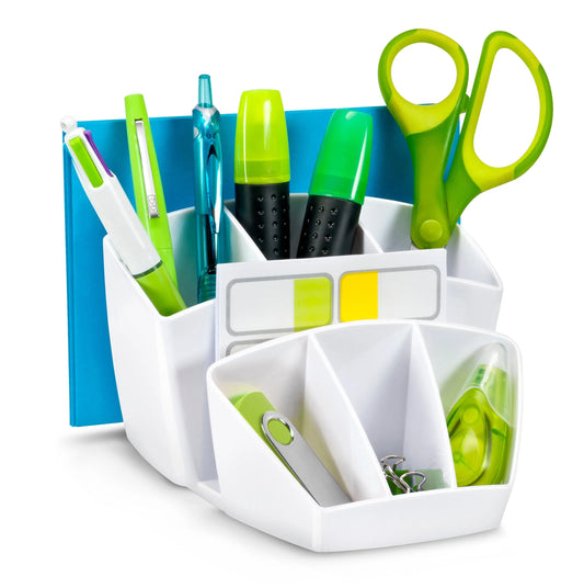 cep Schreibtisch-Organizer Riviera polarweiß Polystyrol 6 Fächer 14,3 x 15,8 x 9,3 cm