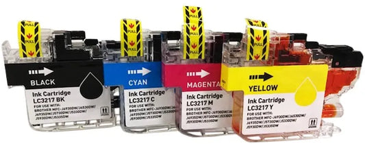 4 kompatible Druckerpatronen von Wechselfaul als Ersatz für Brother LC-3217