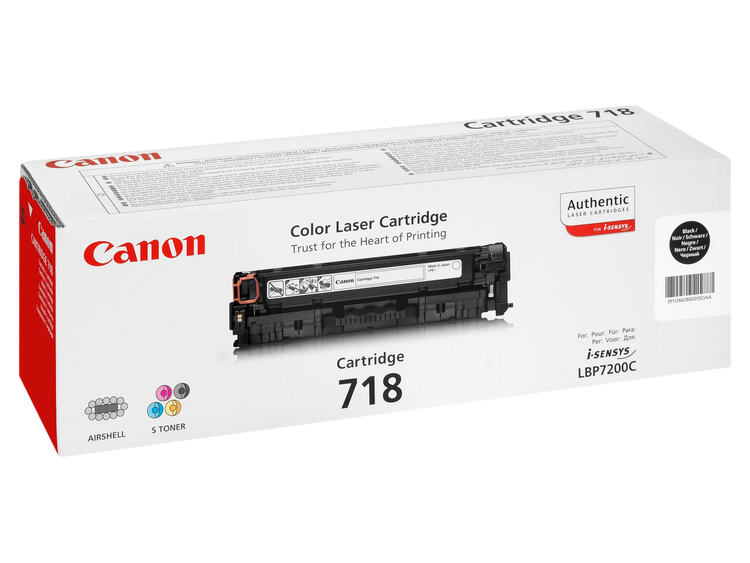 2 Canon 2x 718 BK schwarz Toner