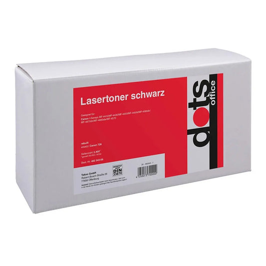 dots schwarz Toner ersetzt Canon 728 BK
