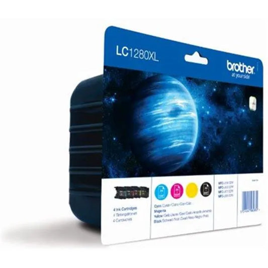 brother LC-1280XLBK/C/M/Y schwarz, cyan, magenta, gelb Druckerpatronen, 4er-Set