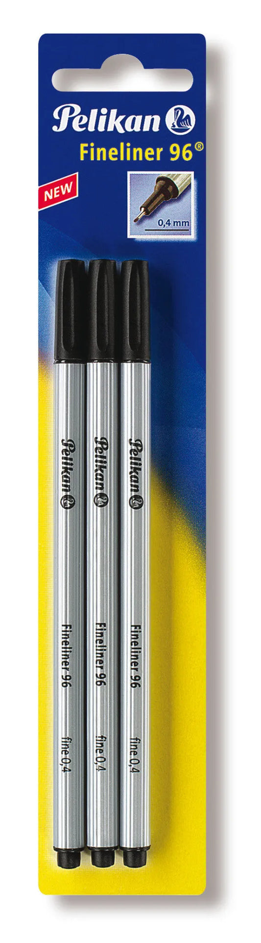 3 Pelikan 96 Fineliner schwarz 0,4 mm