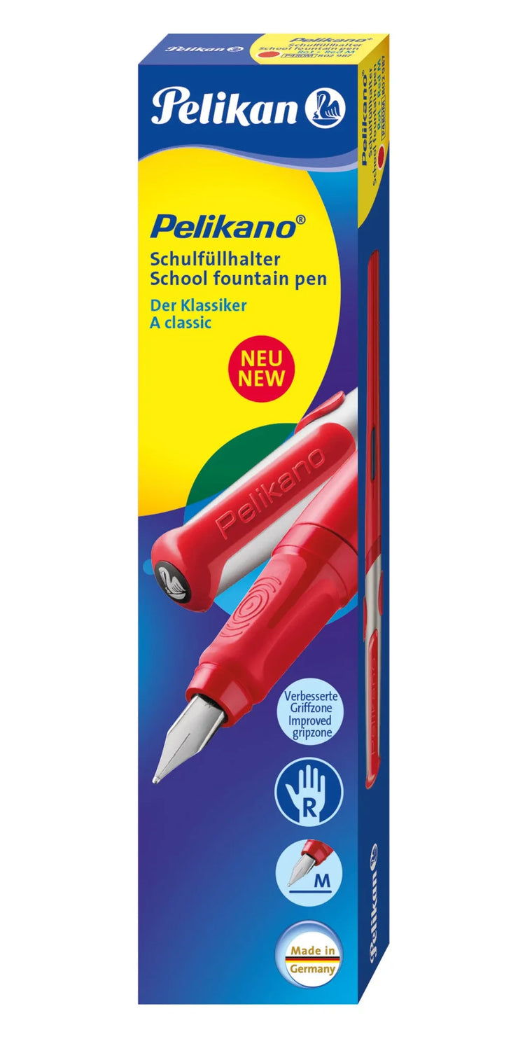 Pelikan Pelikano® Patronenfüller rot M (mittel) für Rechtshänder