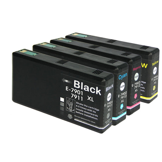 Wechselfaul 4er Multipack Tintenpatronen – Ersatz für Epson 79XL T7901–T7904 – kompatibel für WorkForce Pro