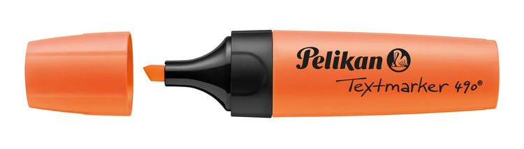 6 Pelikan 490 Textmarker farbsortiert gelb, orange, grün, pink, blau, rot